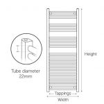 Kartell K-Rail 22mm Anthracite Towel Radiator