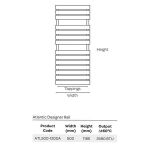 Atlantic Anthracite Designer Towel Radiator 1185mm x 500mm (HxW) 2490 BTU