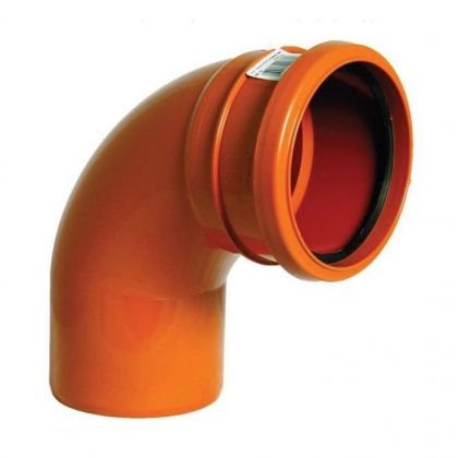 FloPlast 110mm Underground Single Socket 87.5° Bend
